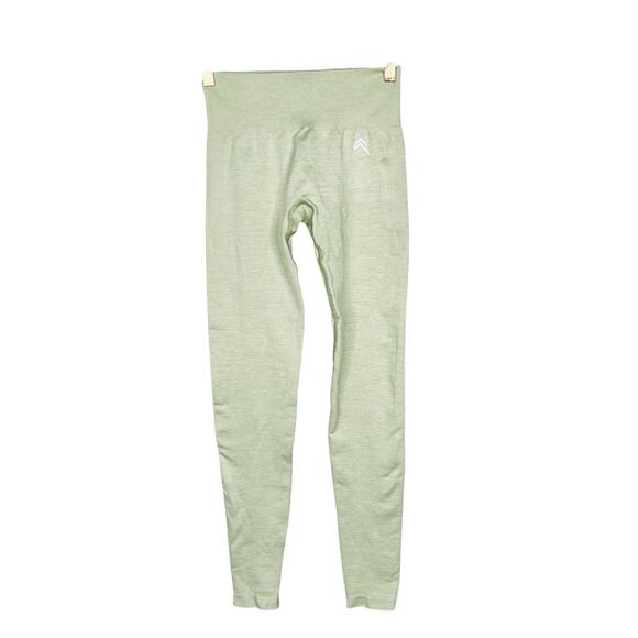 Gymshark XSmall XS Seamless Marled Leggings Light Green Workout Womens Fitted - Picture 1 of 7